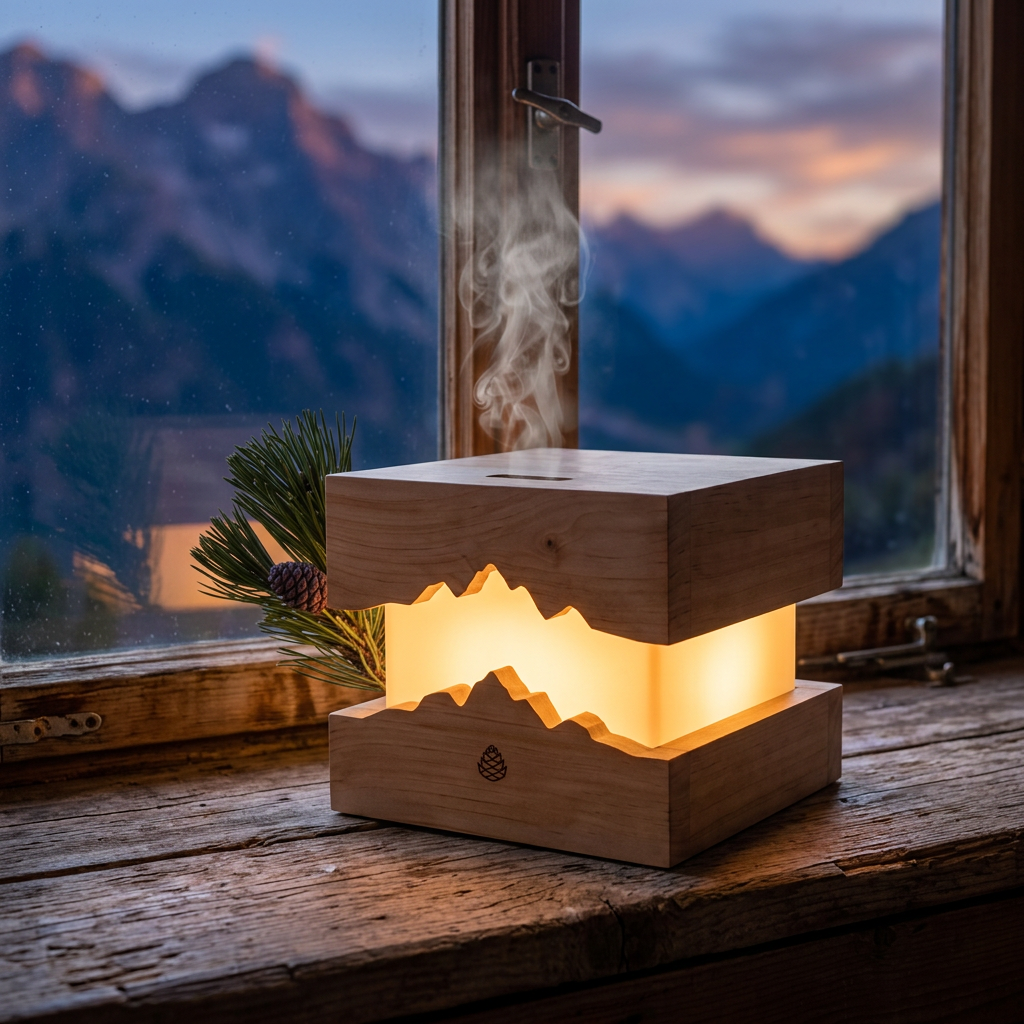 Elektrischer Zirben-Diffusor mit LED-Licht