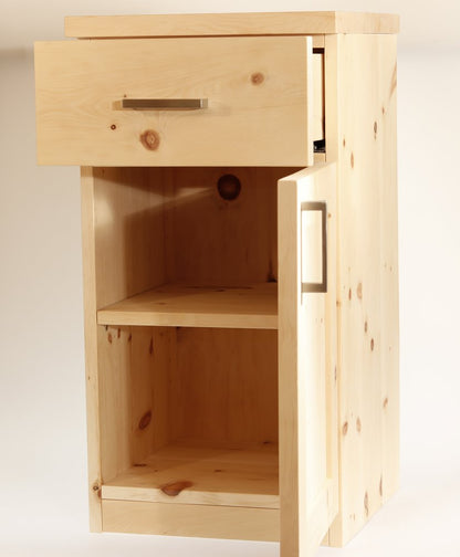 Nachttischschrank aus Zirbenholz