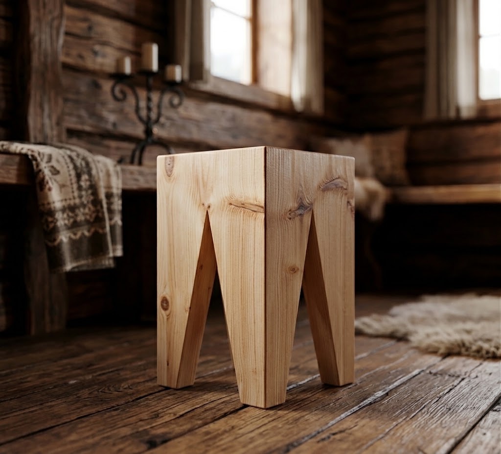 Multi-Purpose Swiss Pine Stool