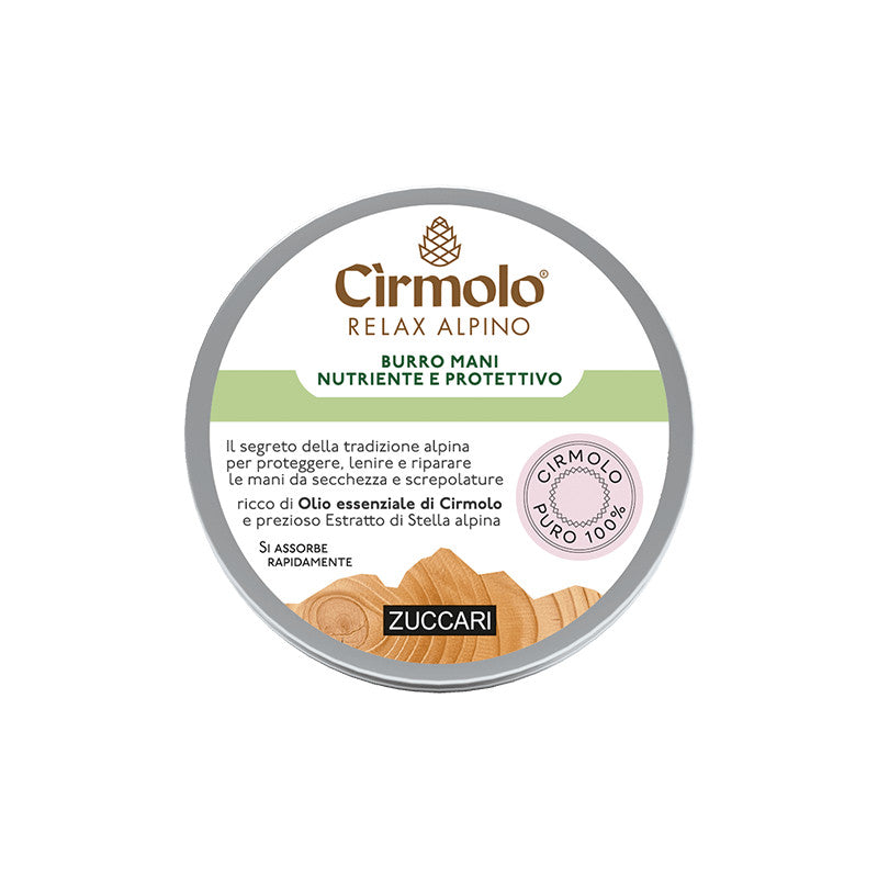 Burro Mani Handcreme im runden Aluminiumtiegel, Ansicht von oben