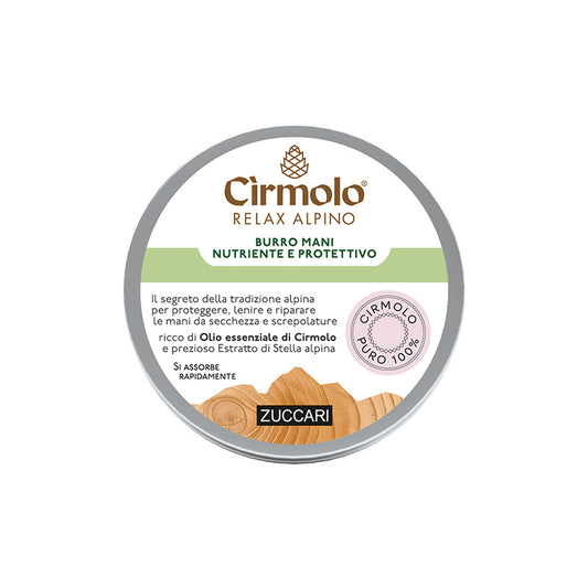 Burro Mani Handcreme im runden Aluminiumtiegel, Ansicht von oben
