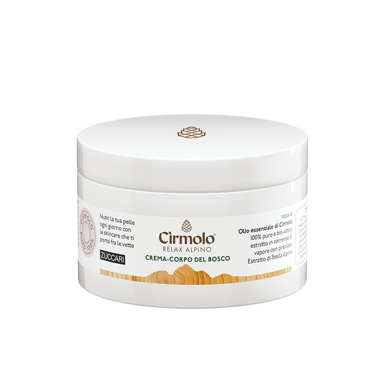 Crema-Corpo del Bosco, weißer Tiegel mit 200 ml Körpercreme