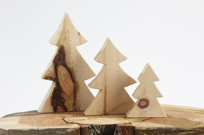Bäumchen im 3er Set aus Zirbenholz